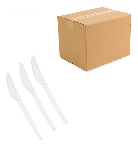 Caja Cuchillo Plastico Descartable  X 1000u.  