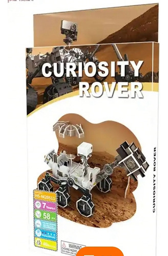 Puzzle 3d Rompecabezas Didáctico Niños Robot Curiosity