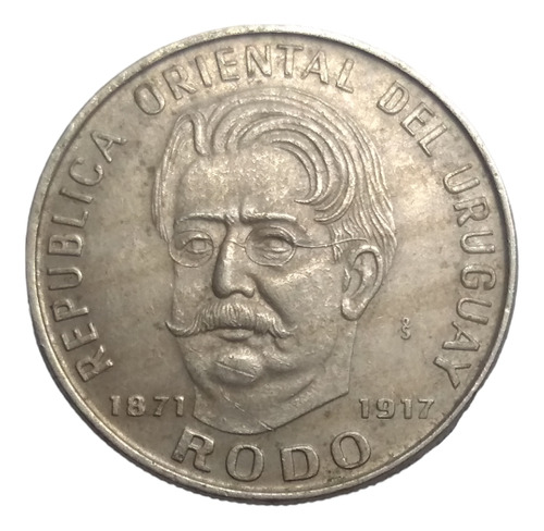 Moneda Uruguay 50 Pesos 100 Aniversario Nacimiento José Rodo