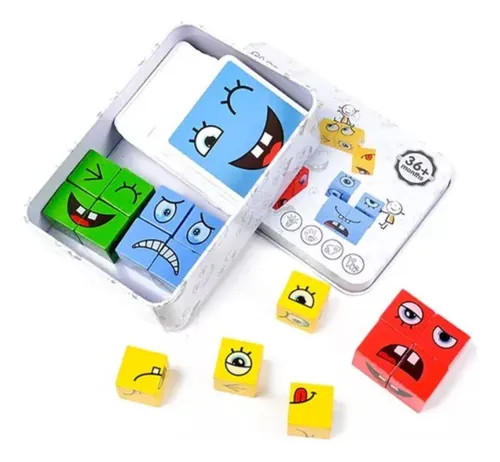 Juego Cambia Caras Memoria Patrones Para Niños Cubos