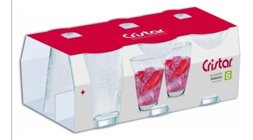 Vasos Bebidas 359ml Set X 6 Cristar