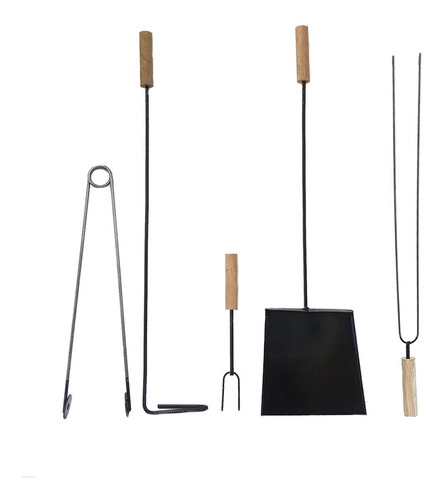 Set Parrillero Kit Asador Set Asado Juego Asado Kit Combo X5