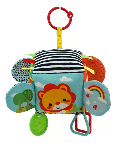 Cubo Sonajero Didactico Con Mordillo Animales Woody Toys