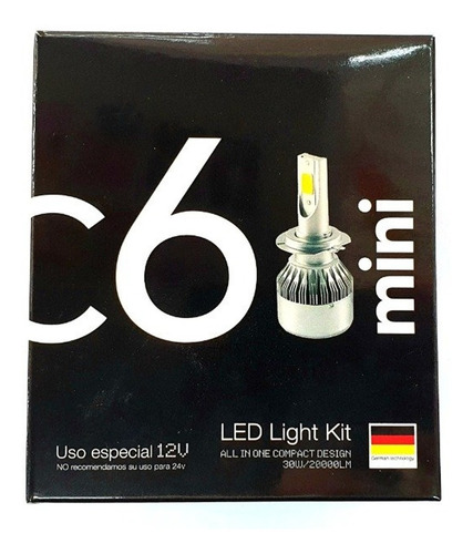 Kit Lamparas Luz Cree Led C6 Mini H3 H7 H11 20.000 Lumens
