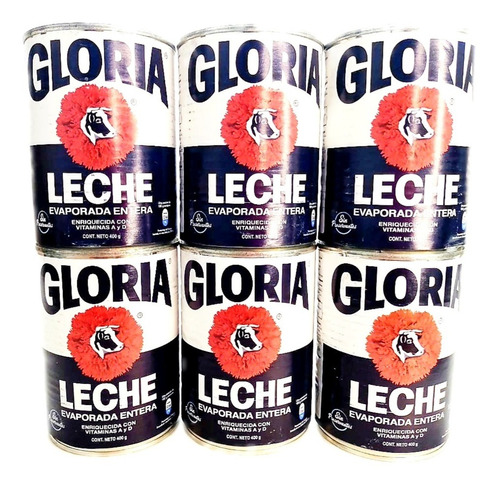 Leche Evaporada Gloria X 6 Unidades - g a $218