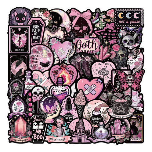 50 Peças De Adesivos De Grafite Gótico Diy Perfect Gift