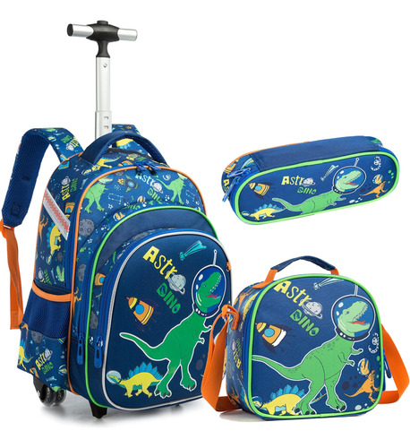 Egchescebo Boys Rolling Backpacks Kids Mochila Con Ruedas Pa