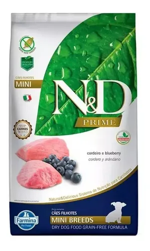 Ração Prime P/cães Filhotes Raças Peq. Cordeiro 2,5kg N&d