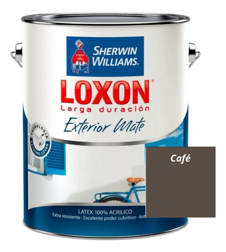 Pintura Latex Loxon Exterior Colores X1 Lts Sherwin Williams Color Cafe