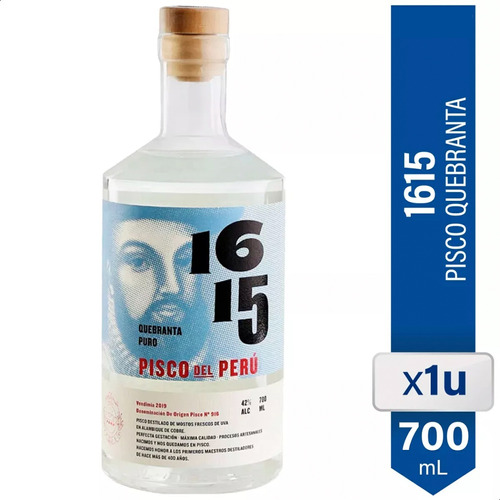 Licor Pisco 1615 Quebranta Puro Origen Peru - 01almacen