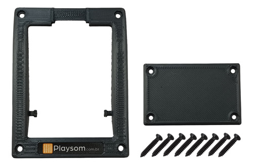 Kit Moldura Adaptador Captador Fishman P/ Violão Yamaha Apx Cor Preto