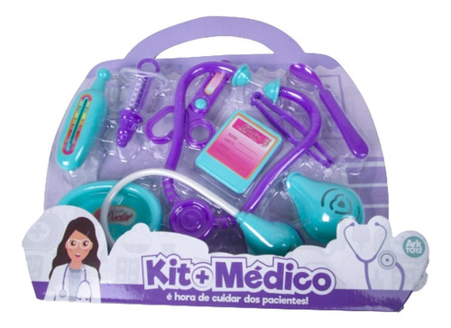 Imagem 2 de 2 de Kit Médico Infantil 9 Pçs - Brinquedos Ark Toys