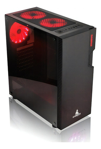 Caja Chasis Gamer Glacius V2 Vidrio Templado + Fan 120mm Negro