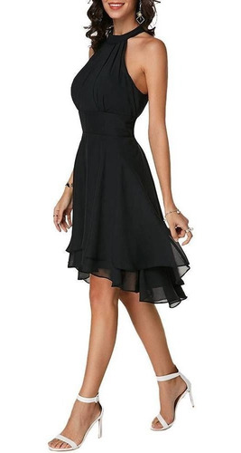 Vestido De Fiesta Halter De Gasa De Vestidos Altos Y Bajos | Cuotas sin interés Vestido De Fiesta Halter De Gasa De Vestidos Altos Y Bajos | Cuotas sin interés