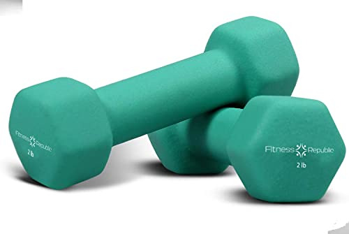 Fitness Republic Juego De 2 Mancuernas De Neopreno, Antidesl