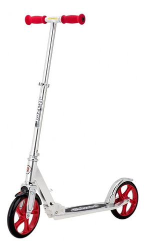Patineta scooter de pie Razor A5 Lux  plateado y rojo