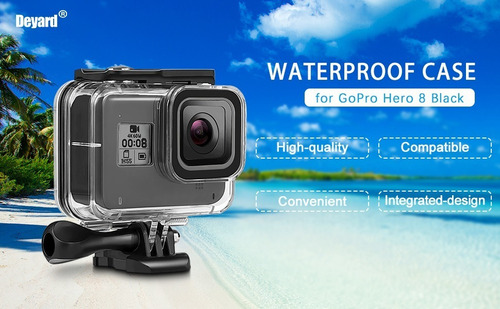 Imagen 2 de 10 de Carcasa Sumergible Para Camara Gopro Hero 8 Black 60 Mts