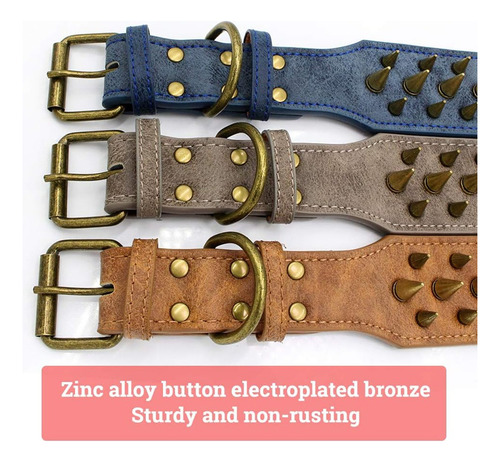 Cwcwcollar Retro The Spiked Con Tachuelas Para Perros, Durad