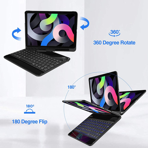 Funda Teclado Negro Retroiluminado Para iPad 10.9 / 11