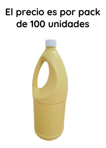 Imagen 7 de 10 de Envase Limpieza 2 Litro Amarilla Mat. Reciclado X 100 Unid - Modelo C