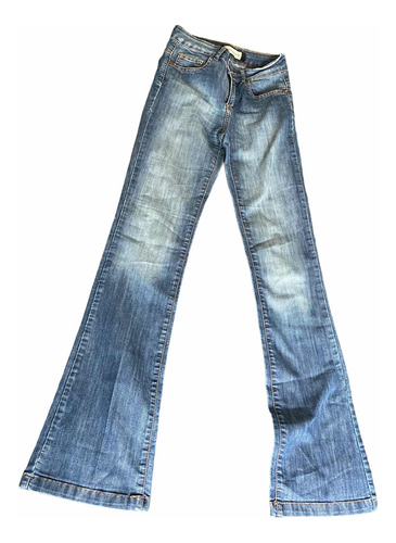 Pantalón De Jean Azul Desgastado Lemon Semi Oxford Talle S