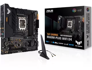 TARJETA MADRE ASUS TUF GAMING B660M-PLUS WIFI D4 1700 DDR4 COLOR NEGRO