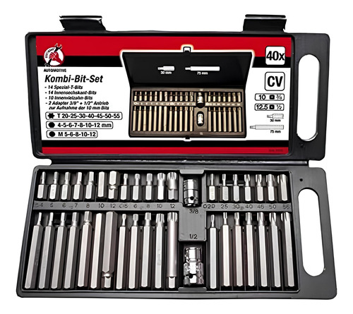 Bgs 7073 Kit De Puntas Combinadas Allen Bristol Torx Spline 