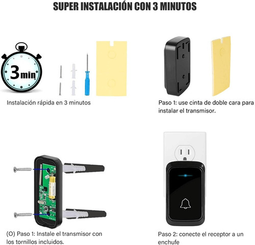 Imagen 5 de 6 de Timbre Inalámbrico Para Exteriores