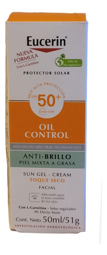 Protector Solar Eucerin Oil Control Fps50 Ultra Ligero Anti 