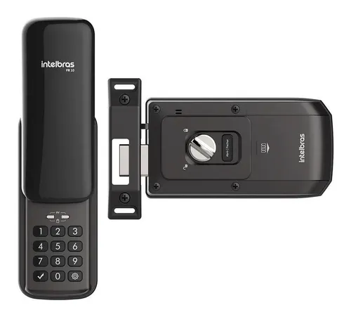 Fechadura Digital Sobrepor Intelbras Fr10 Preta Com Senha