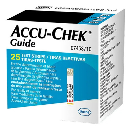 25 Tiras Reactivas Accu-chek Guide