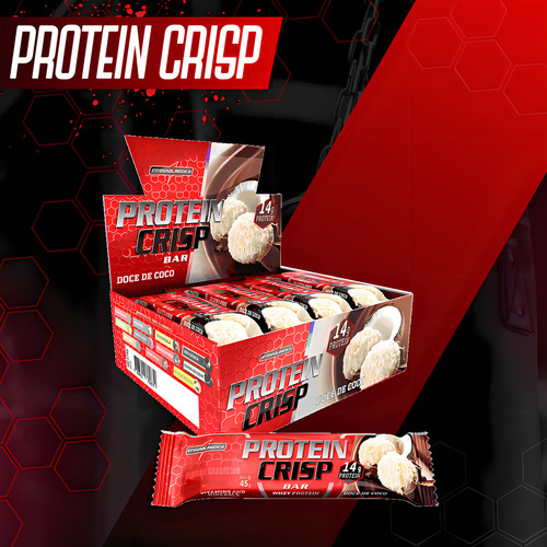 Barrita Protein Crisp 12 unidades - Integralmedica Sabor a Coco Dulce