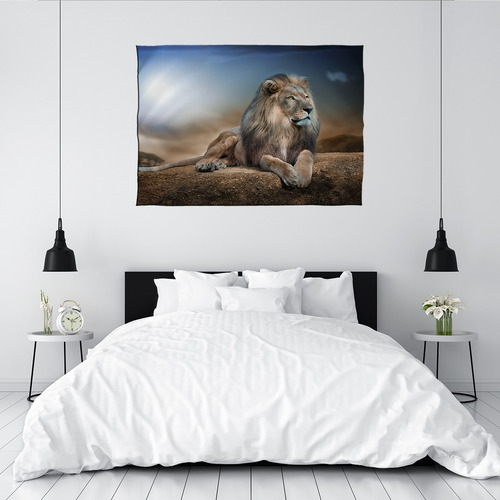 Imagem 2 de 3 de Stompy Bandeira Decorativa Leão Natureza Montanha Nature