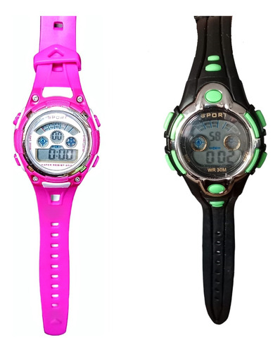 Pack X 2 Relojes Digitales Luz Infantiles Niñ@s Económicos 