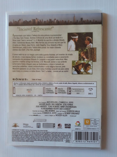 Dvd Sonhos Eróticos De Uma Noite De Verão - Original Lacrado