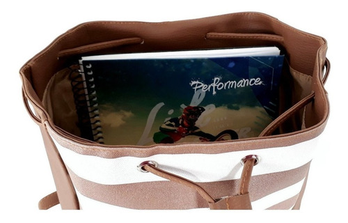 Bolsa Mochila Courino Modelo Saco Costas C/ Chaveiro Pompom