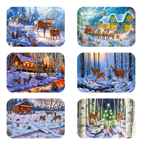 Manteles Navideños Con Renos Individuales