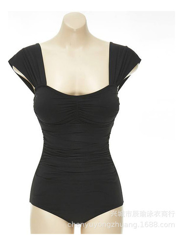 Traje De Baño De Una Pieza Corto Coreano De Color Conservado