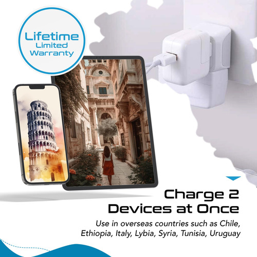 Adaptador De Enchufe De Viaje Ceptics Italia, Chile, Tipo L,
