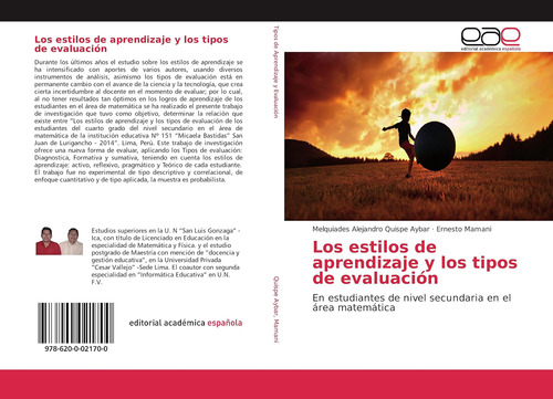 Libro: Los Estilos De Aprendizaje Y Los Tipos De Evaluación: