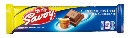 Chocolate Con Leche 30gr Savoy 3 Unds