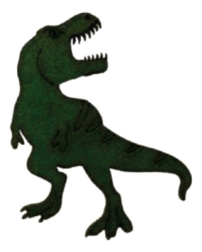 6 Apliques Dinossauro Rex Festa Mdf Verde 5 Cm Vivarte