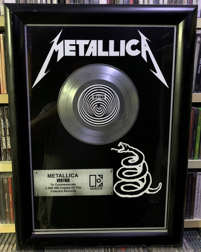 Metallica - Album Black 1991 Vertigo Disco Plateado