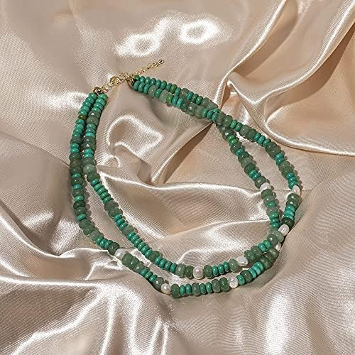 Collar Cowlyn De Doble Capa, Cadena Larga De Perlas Con De A