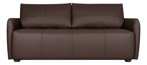 Sofá Decorativo Lily 220cm Couro Café - Gran Belo
