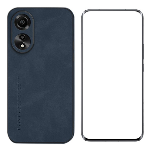 Funda Para Oppo A38 4g Cachemira Tener Vidrio Membrana [u]