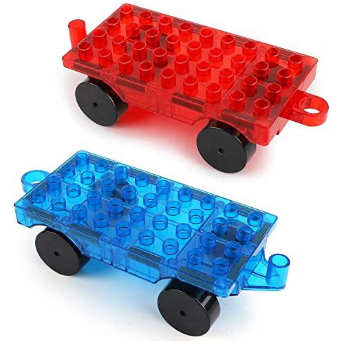 Set 2 Autos Zerxona Azulejos Magnéticos Tipo Lego