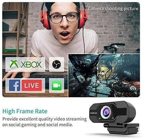 Webcam Para Pc Tedgem 1080p Full Con Micr fono