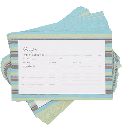 Forage - Tarjetas De Recetas De Doble Cara 4x6, Estándar, Mu