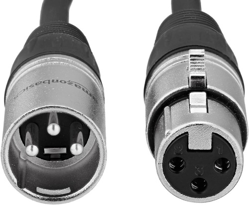 Cable De Micrófono Amazonbasics Xlr Macho A Hembra, 3 Metros